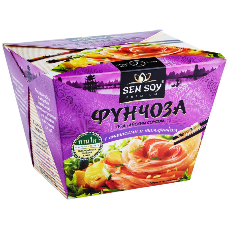 Фунчоза Sen Soy под тайским соусом, 125г - купить с доставкой в Москве в Перекрёстке