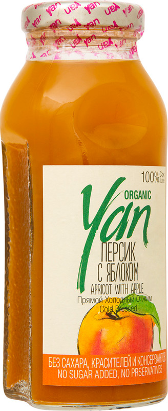 Сок Yan Organic персиково-яблочный, 250мл — фото 2
