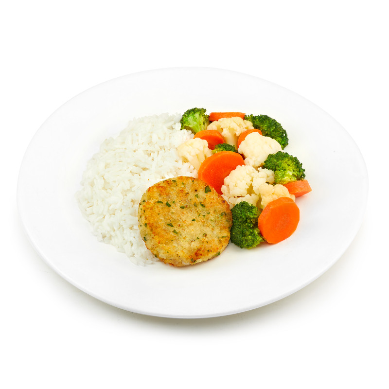 Котлета из трески с рисом и овощами Шеф Перекресток, 250г — фото 2