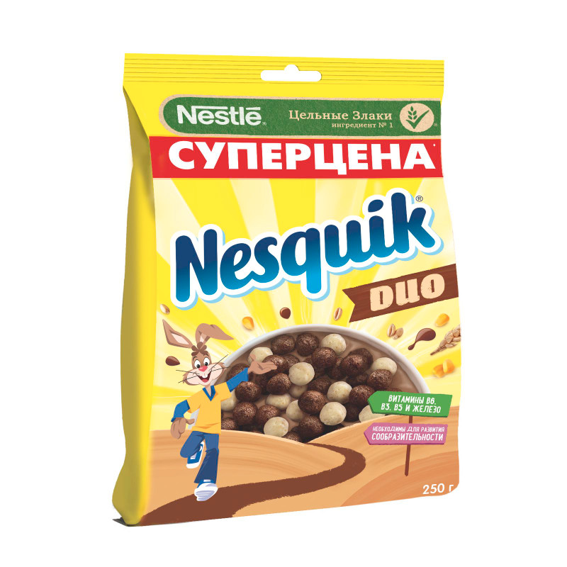 Завтрак готовый Nesquik Duo шоколадный, 250г — фото 2