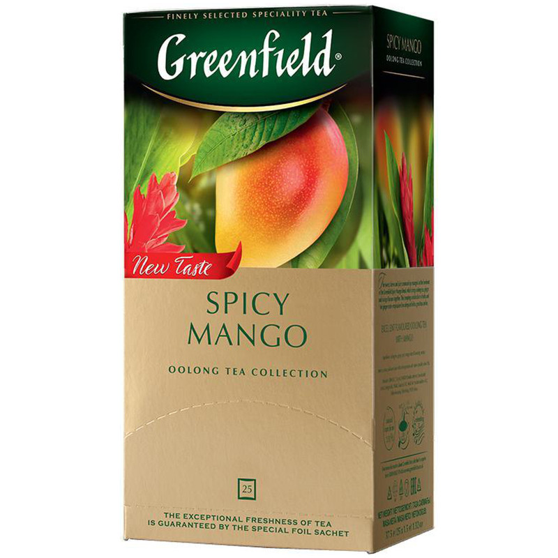 Чай Greenfield Spicy Mango зелёный в пакетиках, 25x1.5г — фото 1