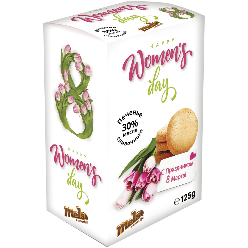 Печенье Mels Happy Womens Day сдобное со сливочным маслом, 125г — фото 2
