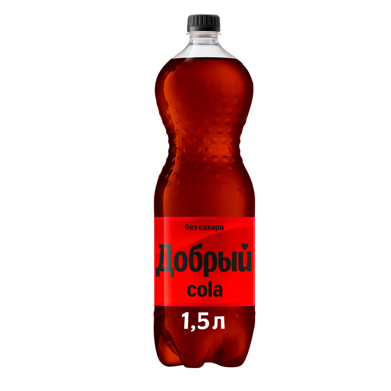 Напиток безалкогольный  Добрый Кола без сахара сильногазированный, 1.5л — фото 1
