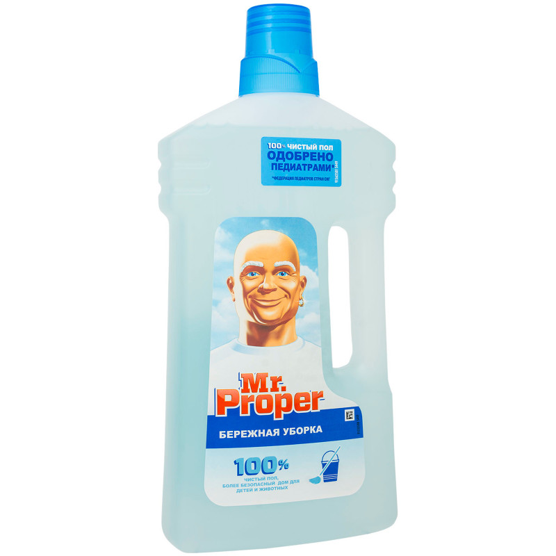 Жидкость моющая Mr.Proper Бережная уборка для полов и стен, 1л — фото 1