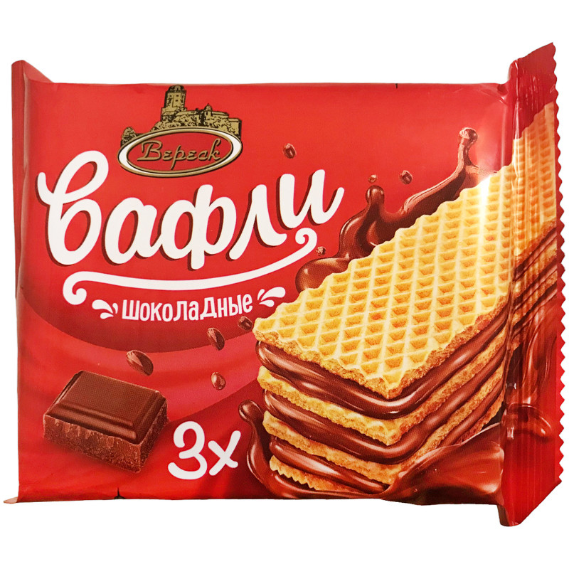 Вафли Вереск шоколадные с начинкой, 50г
