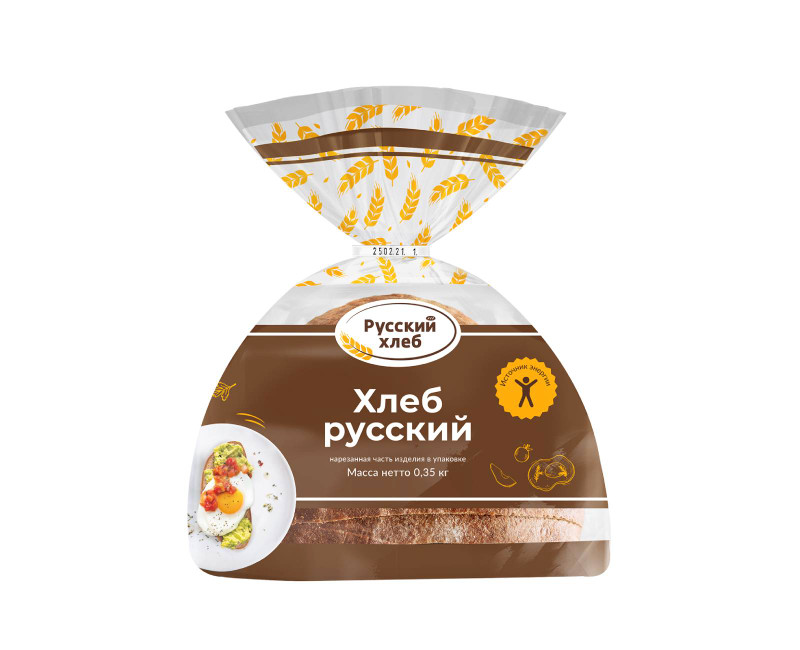 Хлеб Русский Хлеб Русский ржано-пшеничный нарезка, 350г