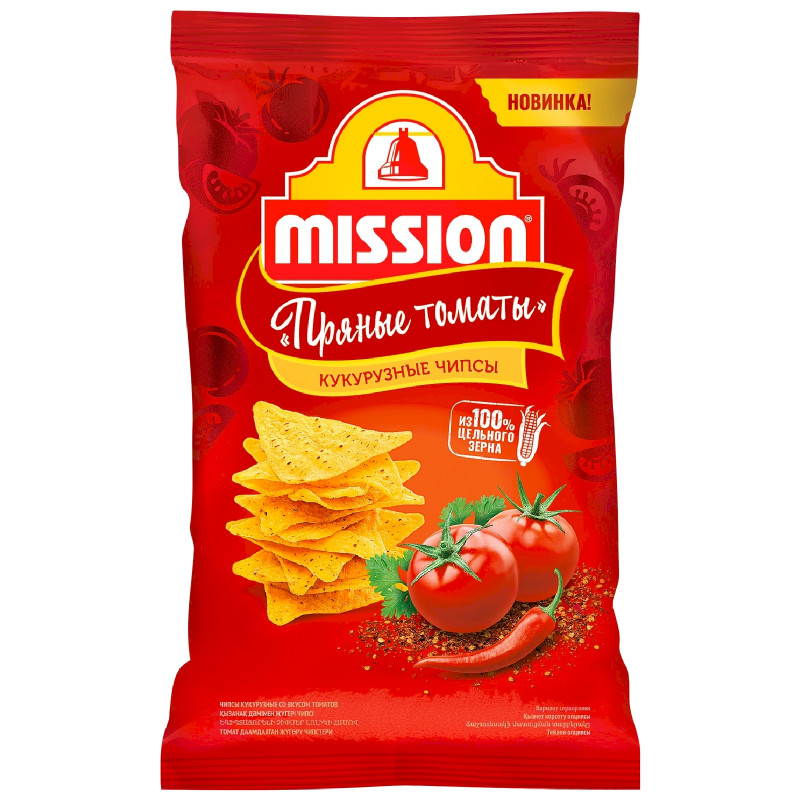 Чипсы Mission кукурузные со вкусом томатов, 150г