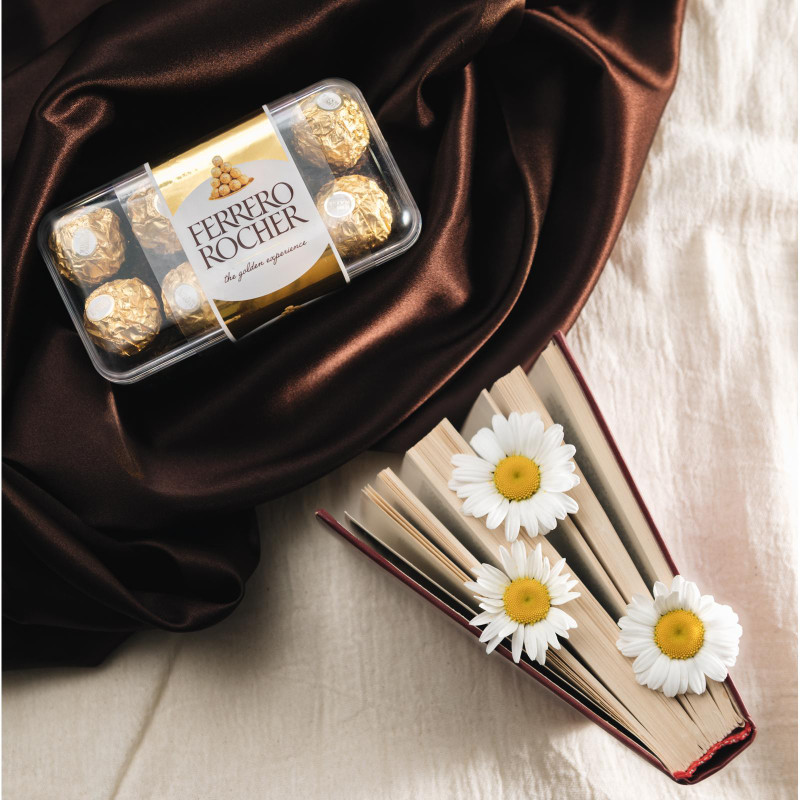 Конфеты Ferrero Rocher молочный шоколад и лесной орех, 200г — фото 4