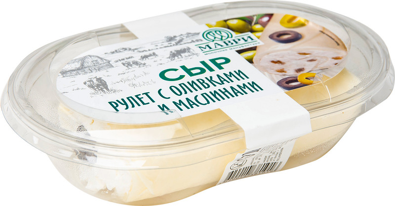 Сыр Молочная Мануфактура Маври Рулет оливковый 45%, 150г — фото 3
