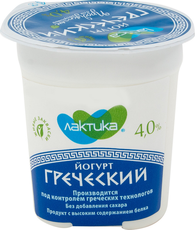 Йогурт Lactica греческий натуральный 4%, 120г