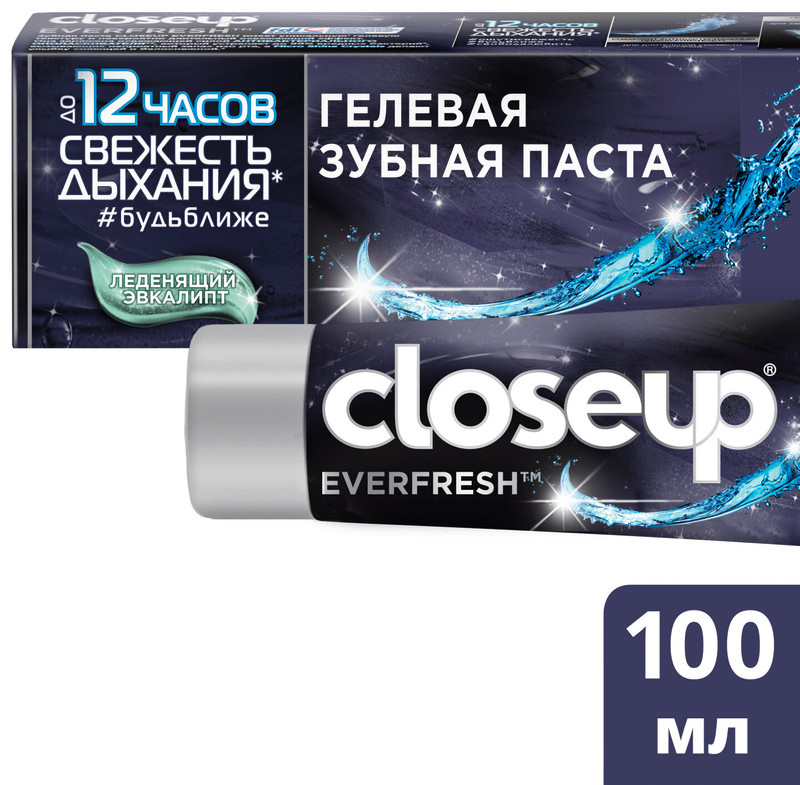 Зубная паста Closeup Everfresh леденящий эвкалипт, 100мл — фото 4