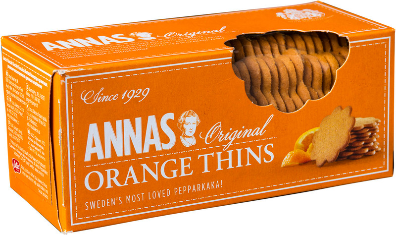 Печенье Annas тонкое с апельсином, 150г — фото 1