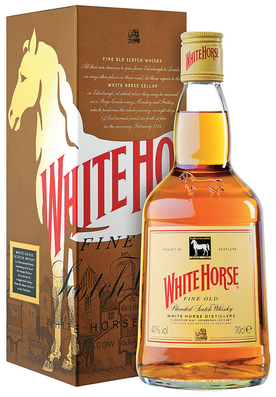 Виски White Horse 3-летний шотландский 40% в подарочной упаковке, 700мл