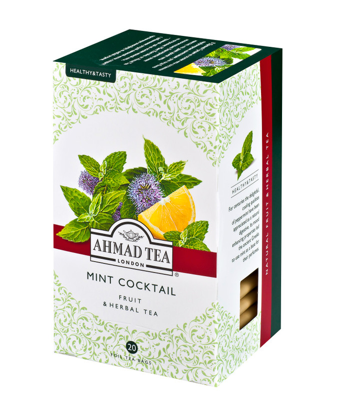 Чай Ahmad Tea Мятный коктейль травяной в пакетиках, 20х1.5г