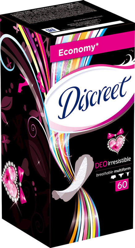 Прокладки ежедневные Discreet Deo irresistible multiform, 60шт