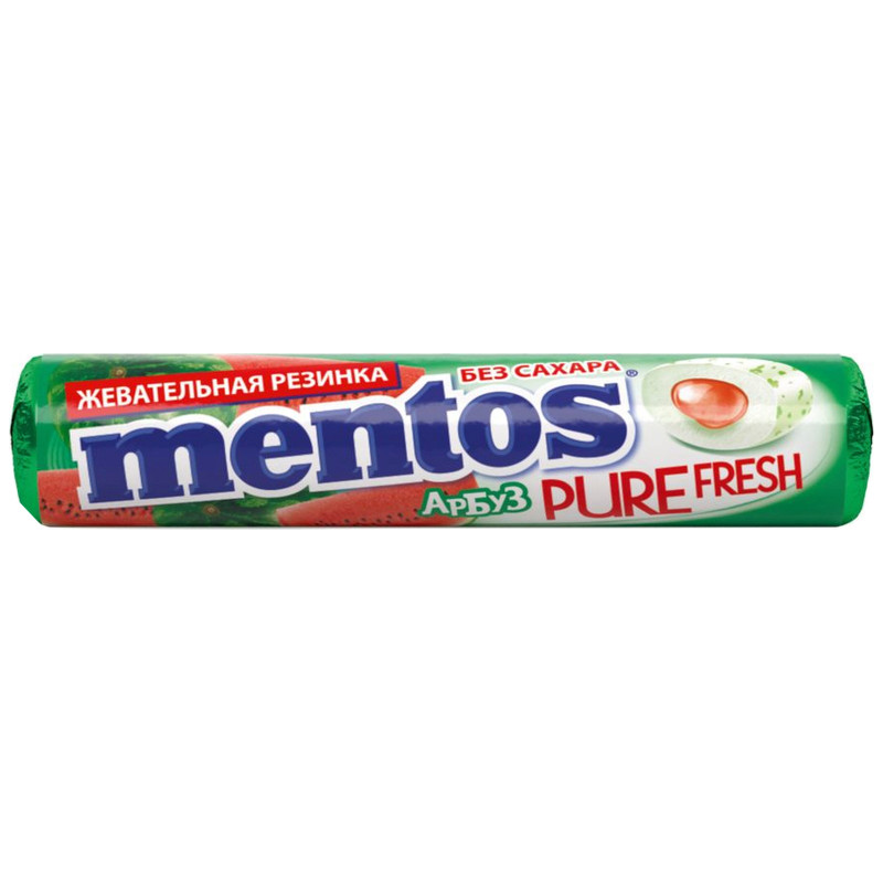 Жевательная резинка Mentos Pure Fresh Арбуз, 15.5г — фото 1