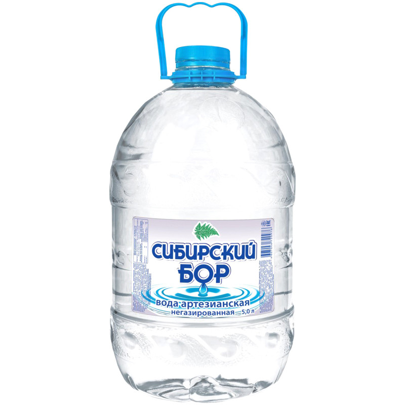 Вода Сибирский Бор питьевая артезианская негазированная, 5л