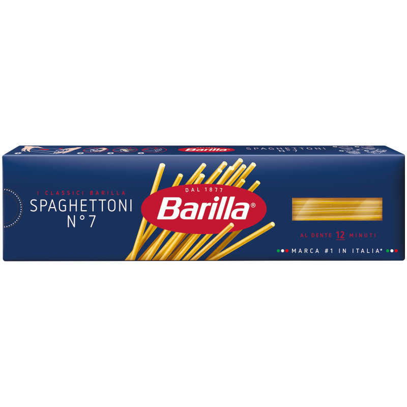 Макароны Barilla Spaghettoni n.7 из твёрдых сортов пшеницы, 450г