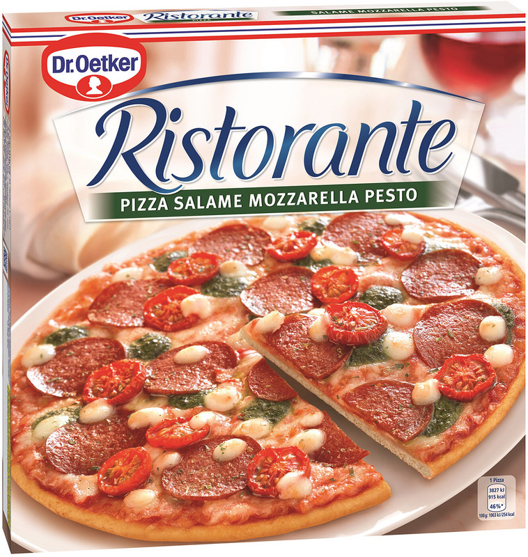 Пицца Dr.Oetker Ristorante салями-моцарелла-песто, 360г