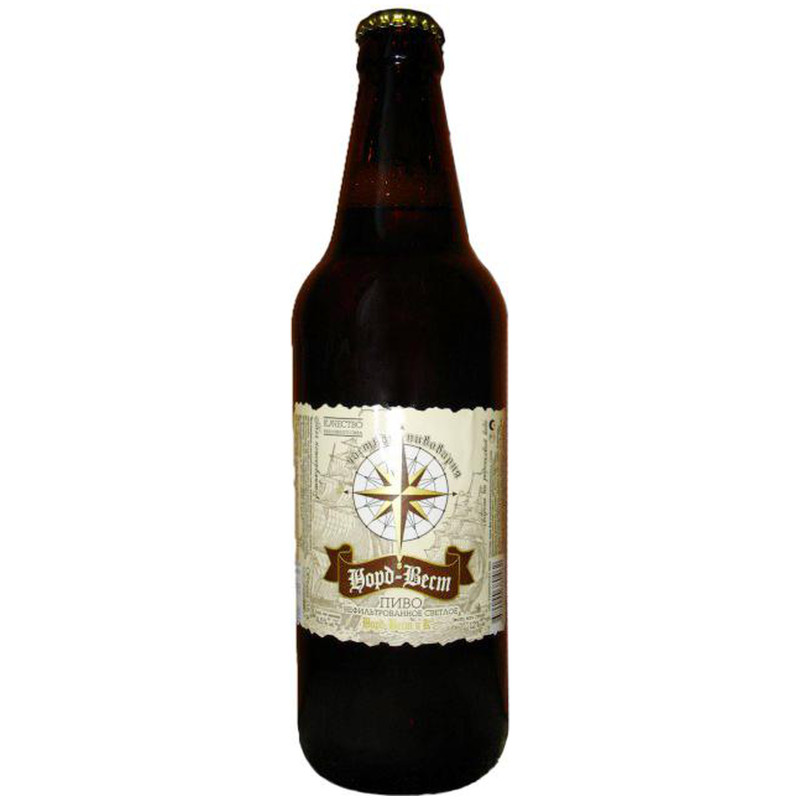 Пиво Норд-Вест светлое нефильтрованное 4.5%, 500мл