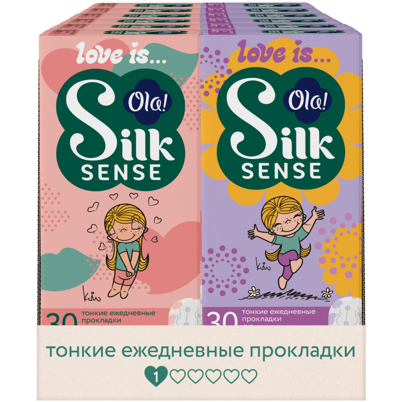 Прокладки Ola Silk Sense Light Teens, тонкие, 30шт — фото 2