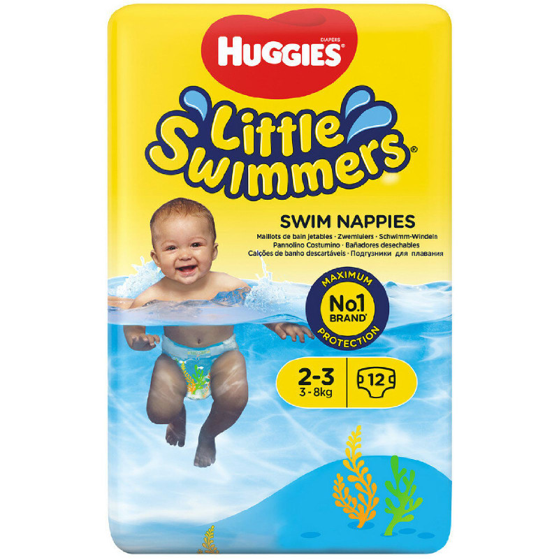 Подгузники-трусики Huggies Little Swimmers №2-3 3-8кг, 12шт — фото 1