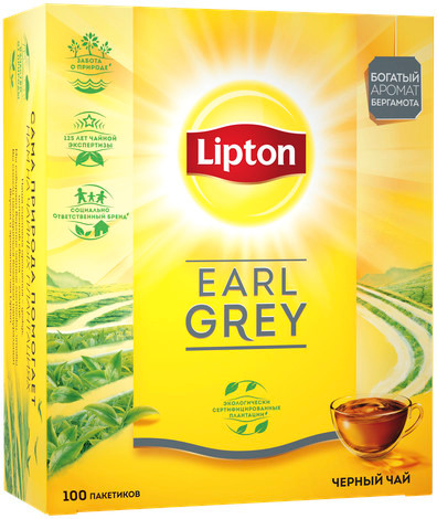 Чай Lipton чёрный байховый в пакетиках, 100х2г
