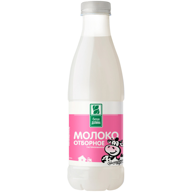 Молоко Белая Долина питьевое отборное пастеризованное 3.4-6%, 835мл