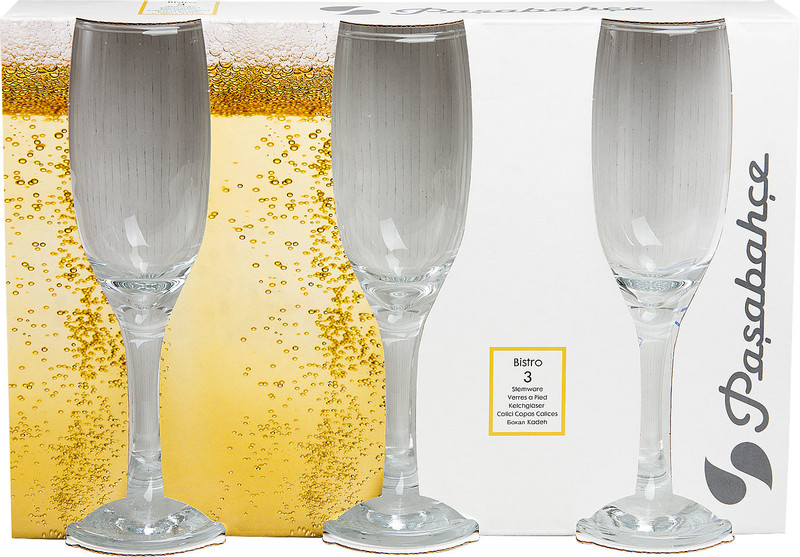 Набор бокалов Pasabahce Bistro для шампанского, 3х180мл — фото 1