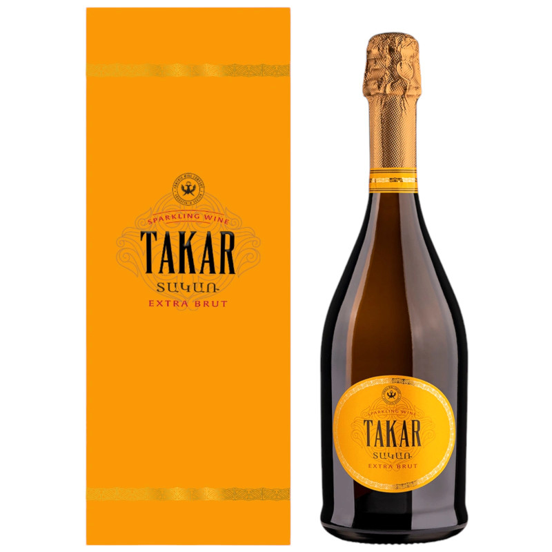 Вино игристое Takar Extra Brut белое экстра брют, 750мл