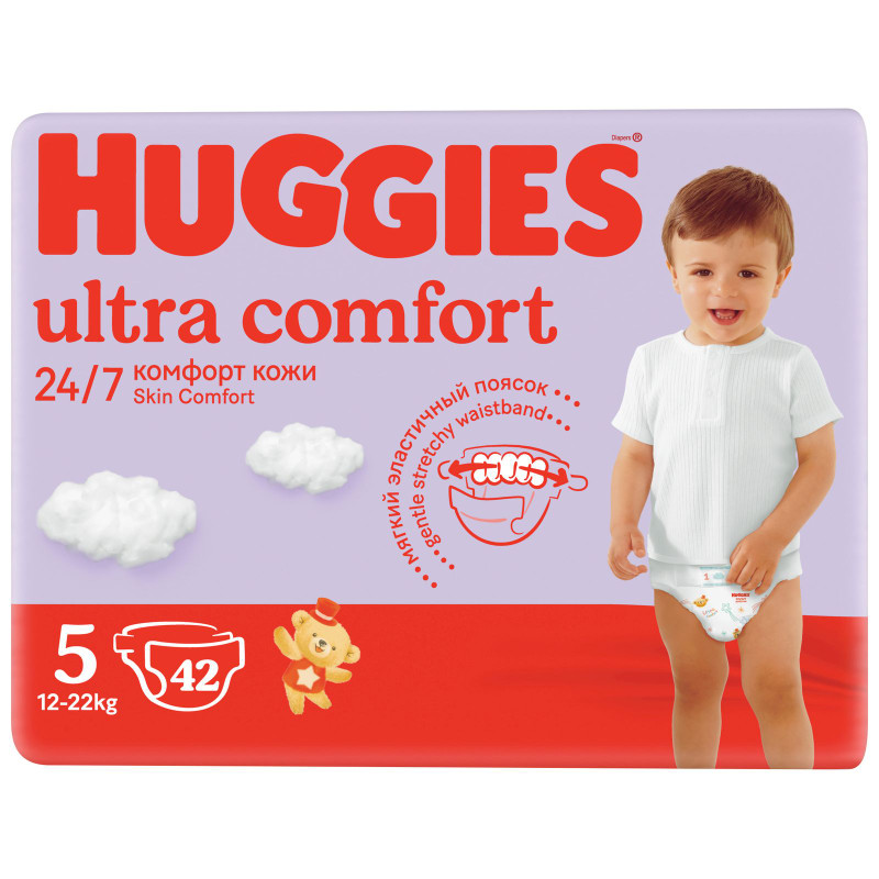 Подгузники Huggies Ультра Комфорт 12-22кг, 42шт — фото 1