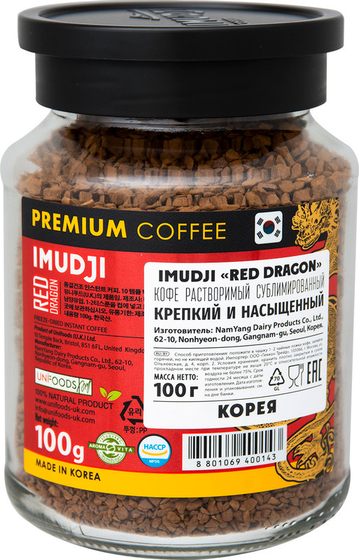 Кофе Imudji Red Dragon растворимый сублимированный, 100г — фото 1