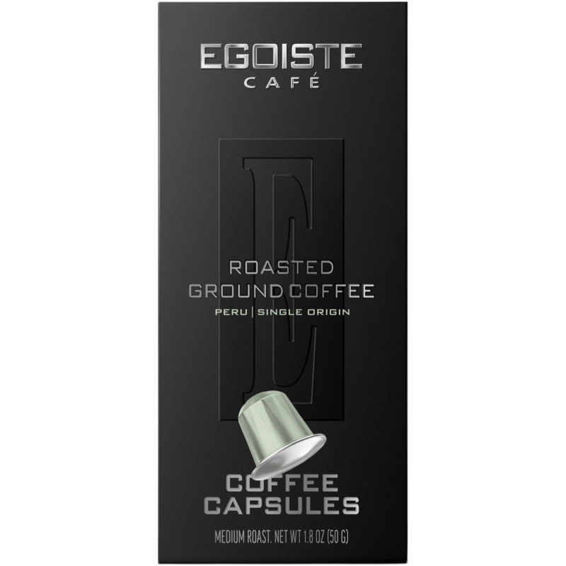 Кофе в капсулах Egoiste Cafe Peru жареный молотый, 10х5г