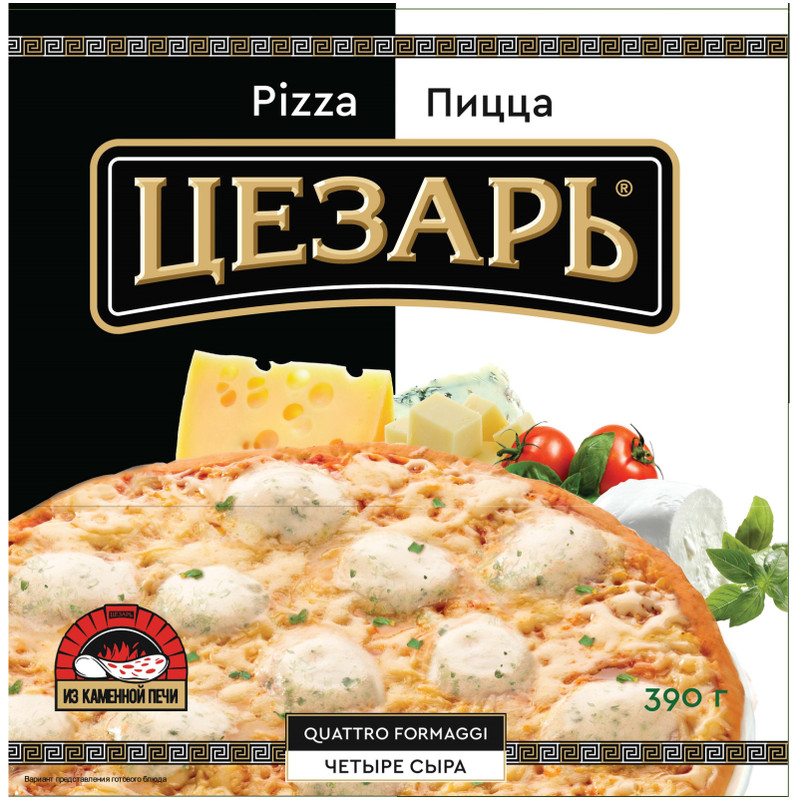 Пицца Цезарь 4 Сыра замороженная, 390г — фото 1