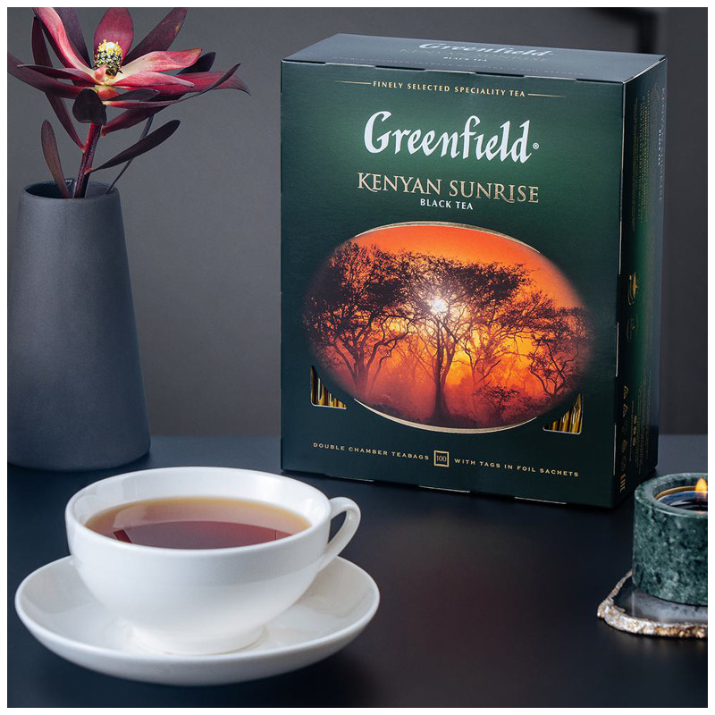 Чай Greenfield Kenyan Sunrise чёрный в пакетиках, 100х2г — фото 4