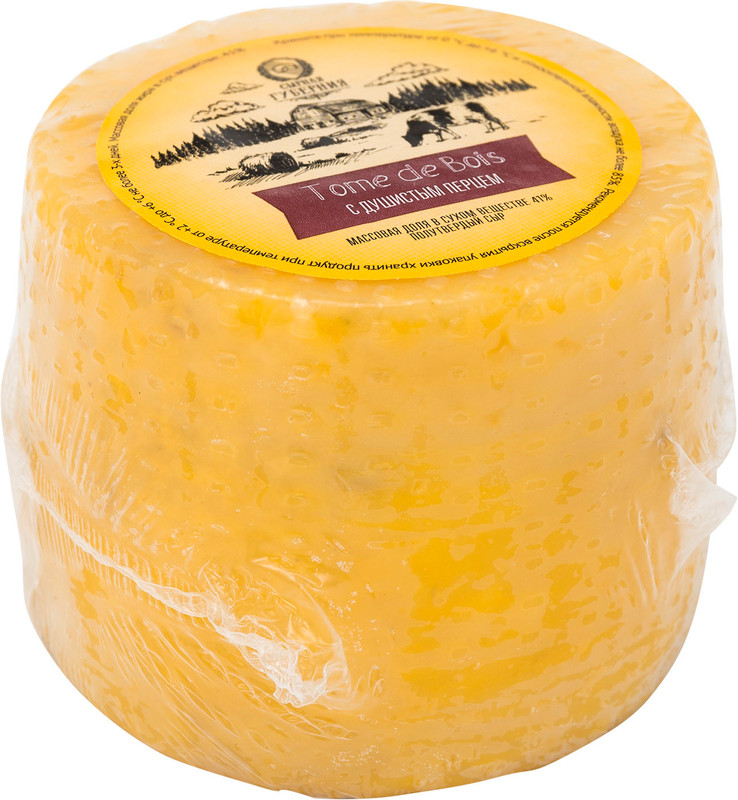 Сыр полутвёрдый фермерский Сырная Губерния Том де буа с душистым перцем 41% — фото 1