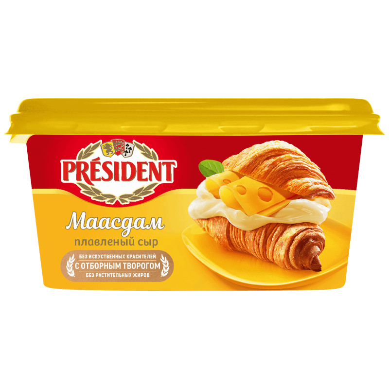 Сыр President Маасдам плавленый 45%, 400г — фото 1