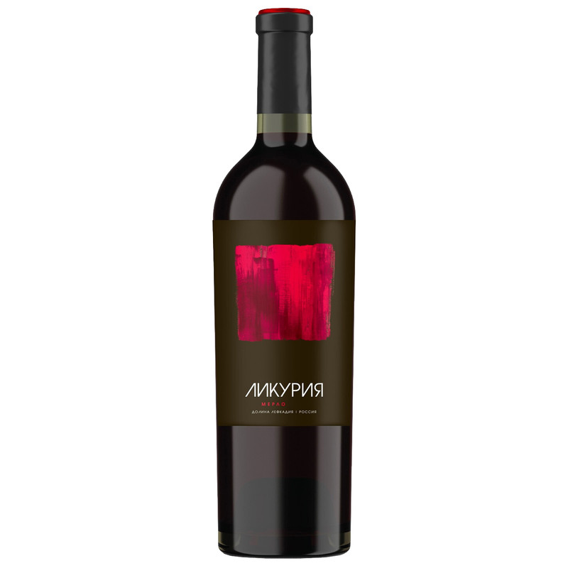 Вино Ликурия Мерло красное сухое 14%, 750мл