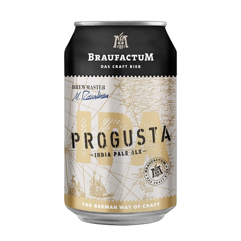 Пиво Braufactum Прогуста светлое фильтрованное 6.8%, 330мл