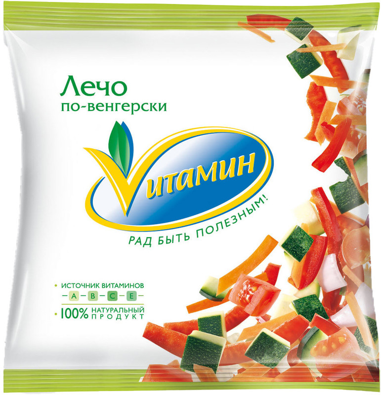 Смесь овощная Vитамин Лечо по-венгерски быстрозамороженная, 400г