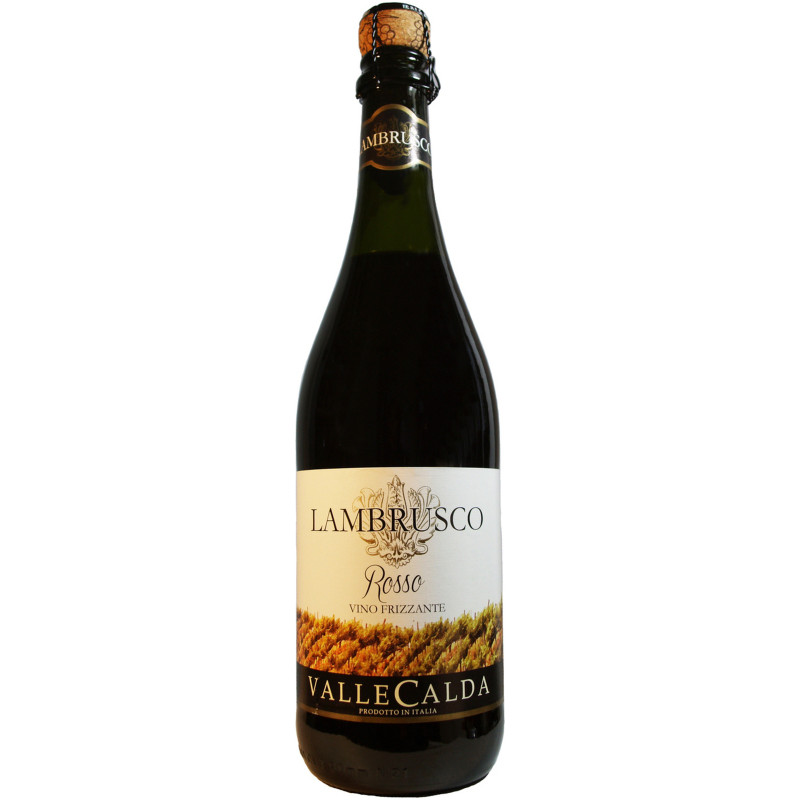 Вино игристое Valle Calda Ламбруско красное полусладкое 8%, 750мл