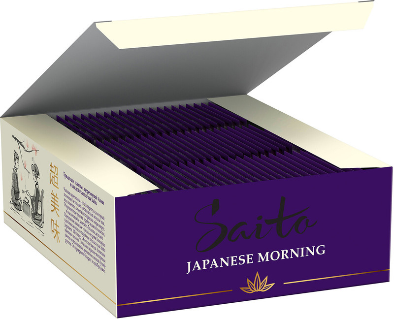 Чай Saito Japanesse Morning чёрный в пакетиках, 100х1.7г — фото 11