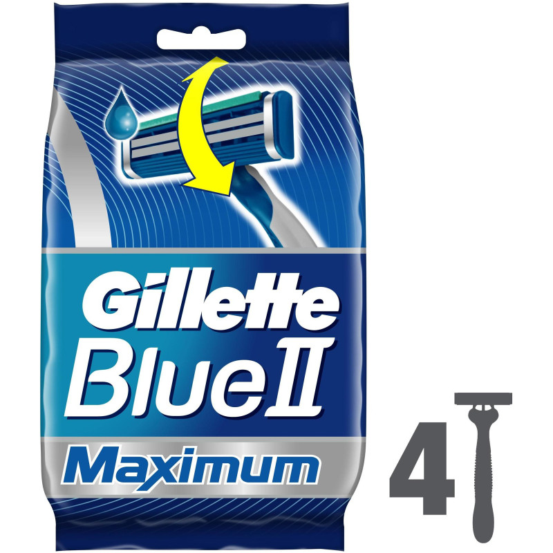Бритва Gillette Blue II Maximum одноразовая, 4шт — фото 1
