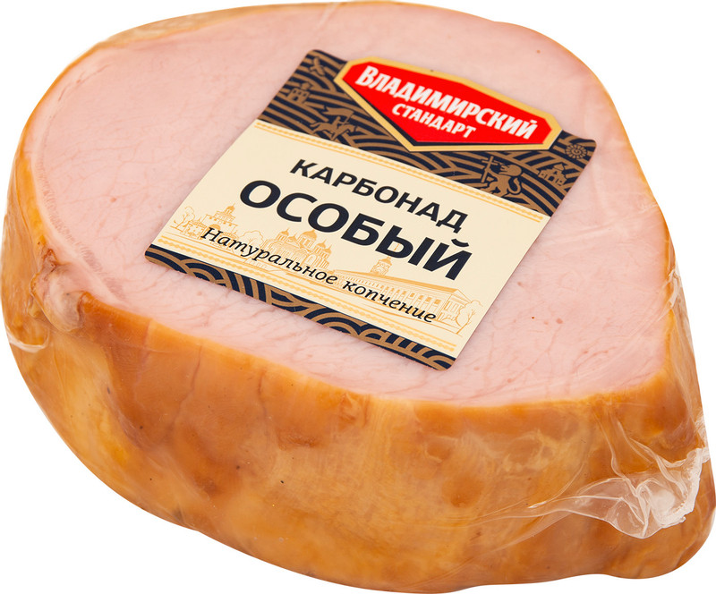 Карбонад свиной Владимирский стандарт Особый варёно-копчёный категория Б охлаждённый