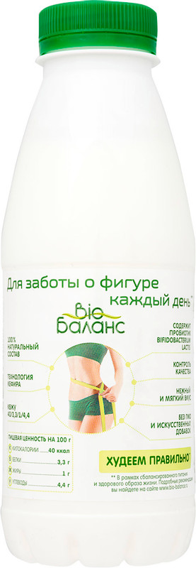 Биопродукт Bio Баланс кефирный 1%, 430мл — фото 2