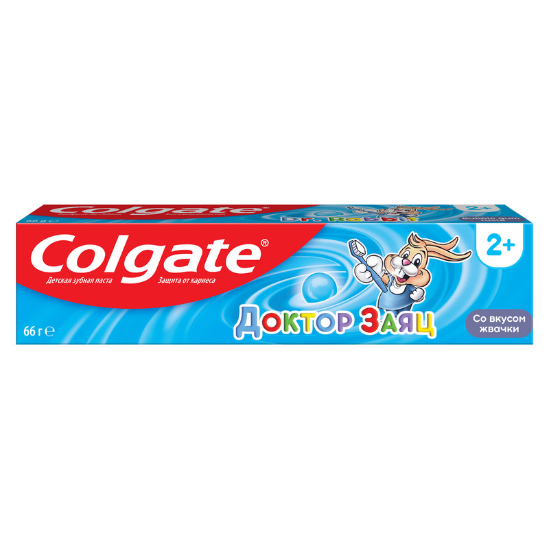 Зубная паста детская Colgate Доктор Заяц со вкусом жвачки, 50мл — фото 1