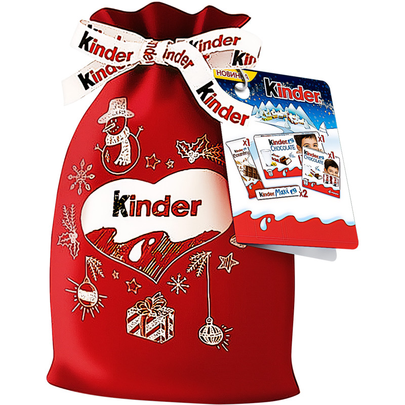 Набор новогодний Kinder Mix молочный шоколад Maxi + Country + Chocolate, 215.5г