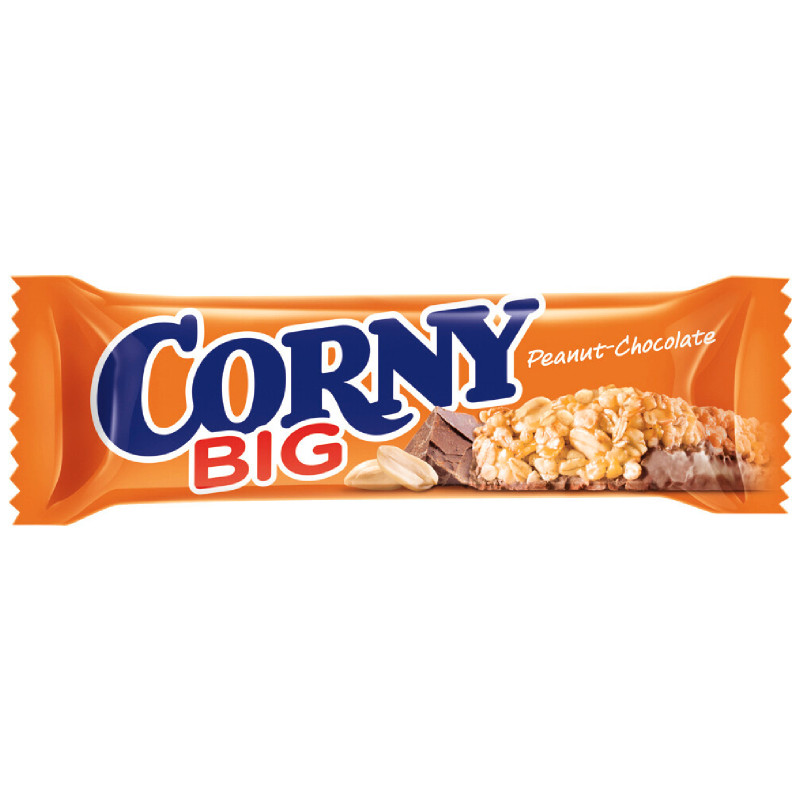Батончик злаковый Corny арахис-молочный шоколад, 50г