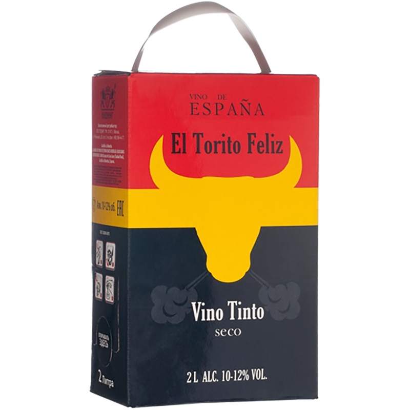 Вино El Torito Feliz красное сухое 10-12%, 2л