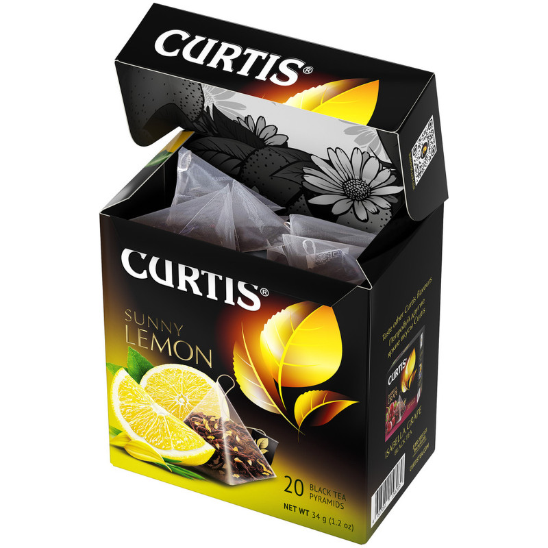 Чай Curtis Sunny Lemon чёрный в пирамидках, 20х1.47г — фото 3